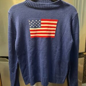 Blue American Flag Sweater